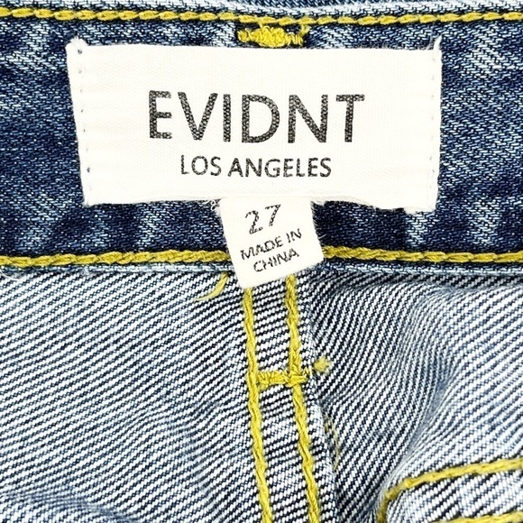 EVIDNT Malibu Blue Dip Dyed Two-Tone Cropped Jeans - Picture 9 of 11